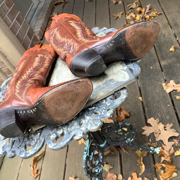 Vintage Panhandle Slim Brown Western Boots Women’s Size 6 Narrow - Picture 13 of 15